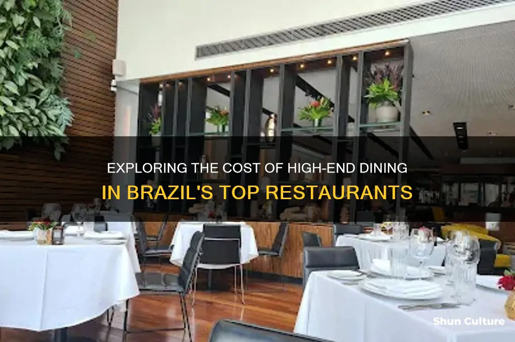 how much does a high end restaurnt cost in brazil