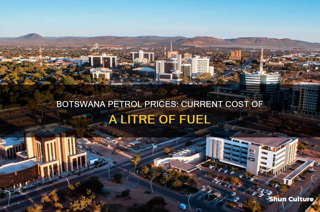 how much does a litre of petrol cost in botswana