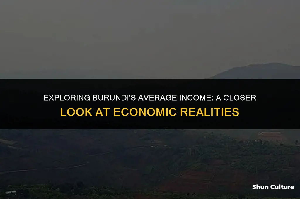 how much does an average person in burundi make