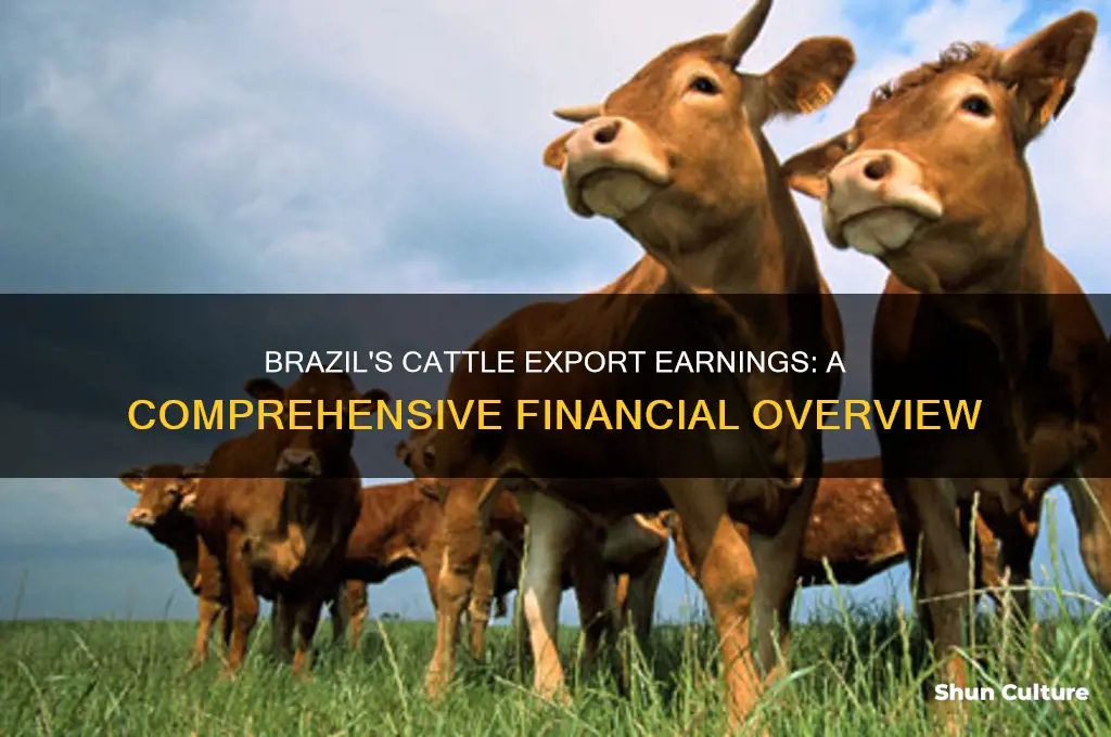 how much does brazil make on cattle ecports