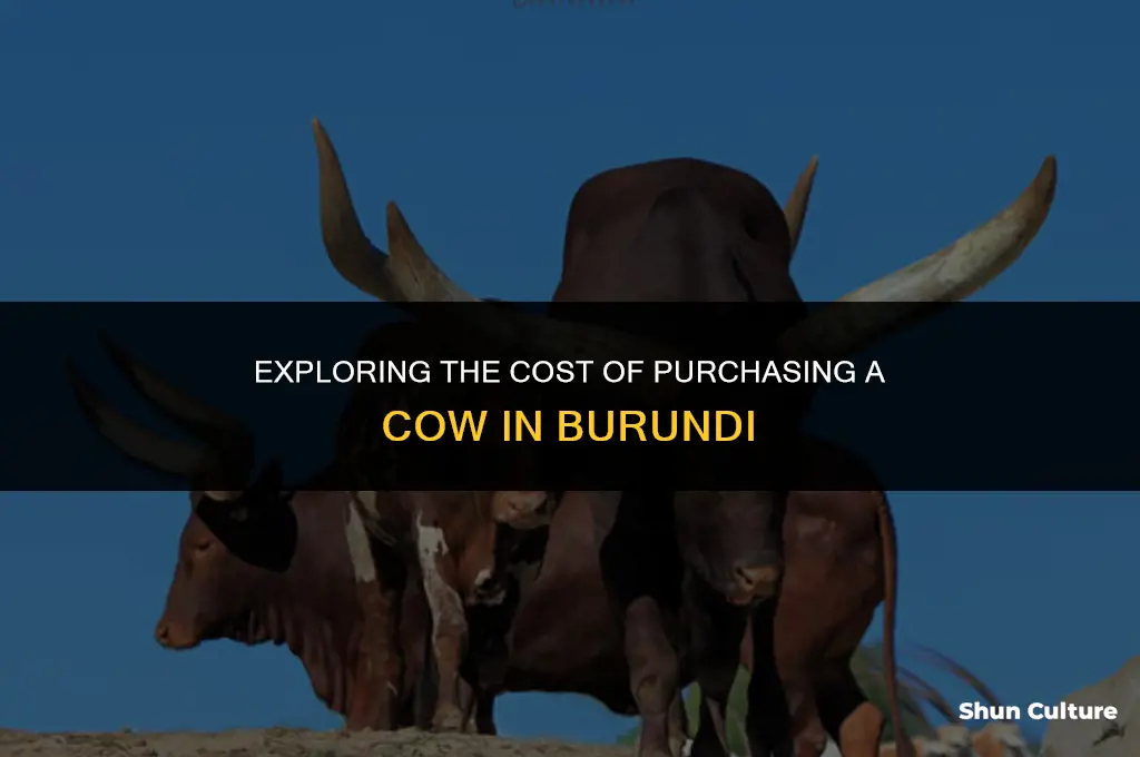 how much does cost to buy a cow in burundi