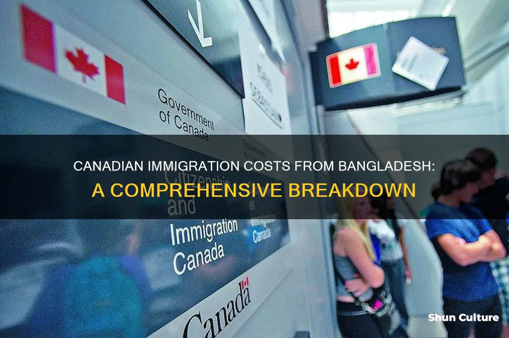 how much does it cost for canadian immigration from bangladesh