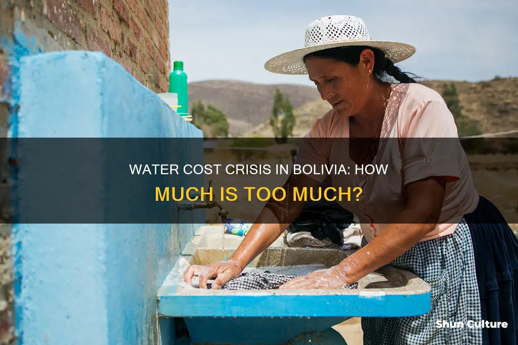 how much does water cost in bolivia