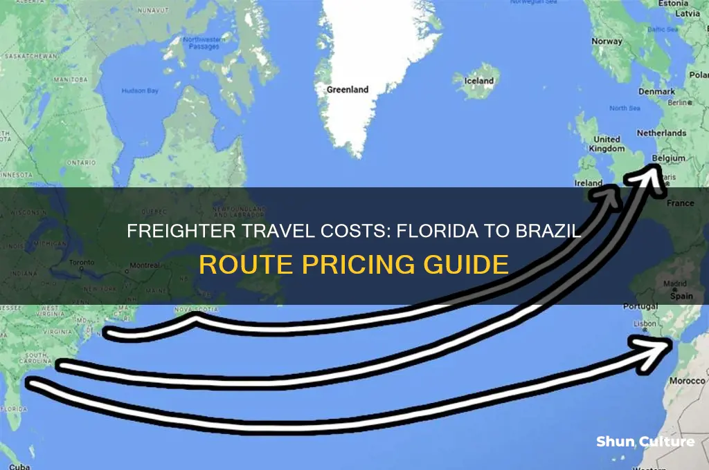 how much for freighter travel from florida to brazil