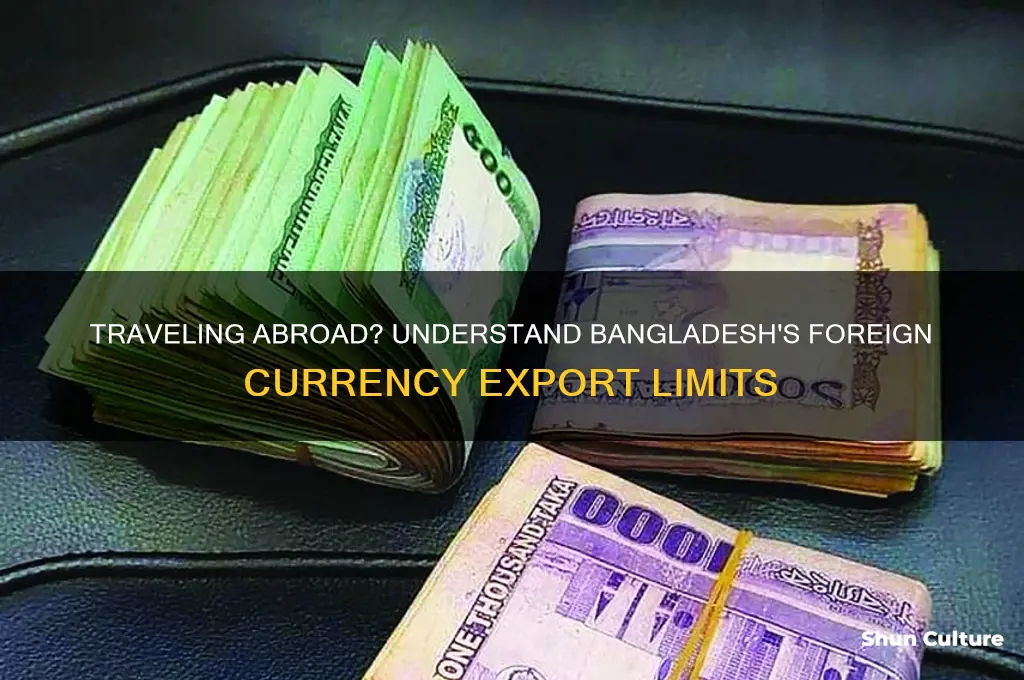 how much foreign currency can I take out of bangladesh