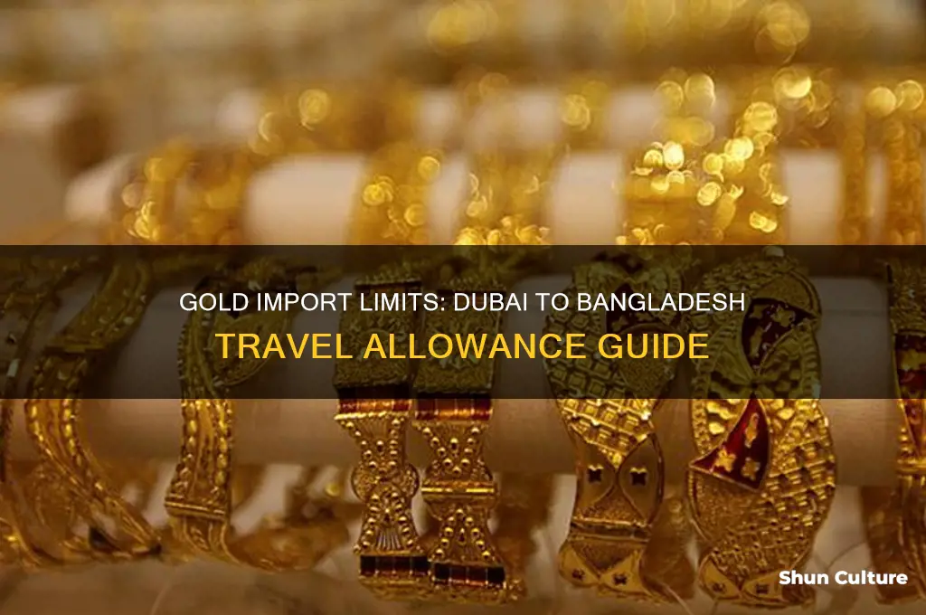 how much gold is allowed from dubai to bangladesh