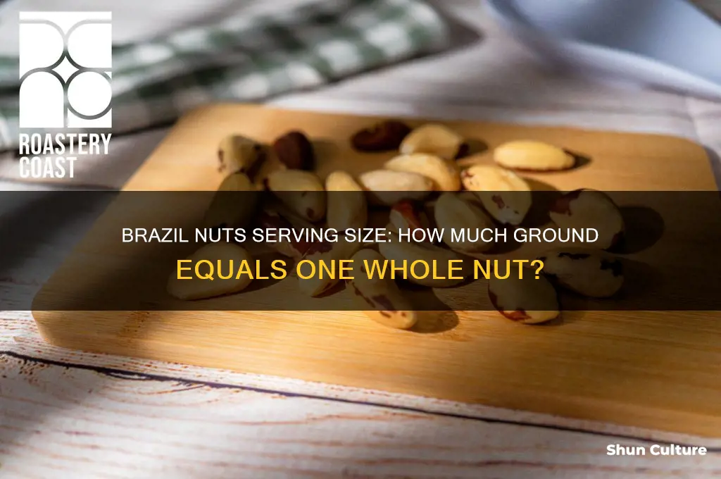 how much ground brazil nuts equal one nut