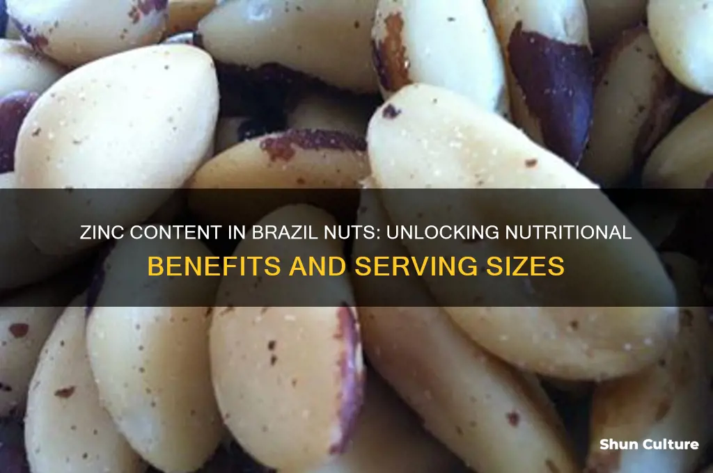 how much in one zinc brazil nut