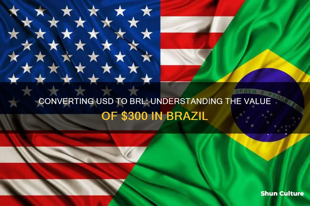 how much is 300 dollars in brazil