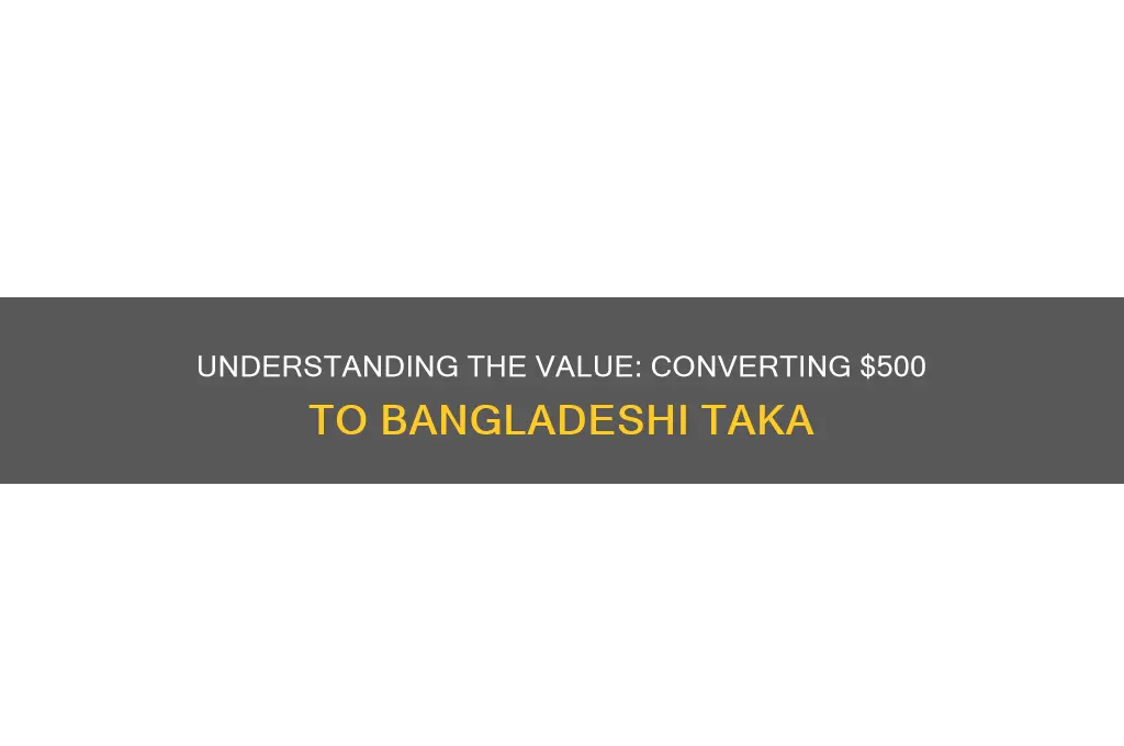 how much is 500 dollars in bangladesh