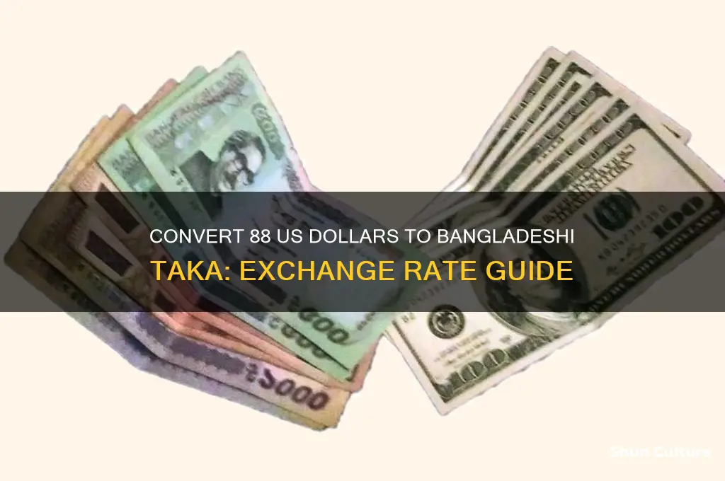 how much is 88 us to bangladesh money