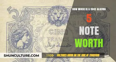 1942 Algeria 5 Franc Note Value: Current Market Worth Explained