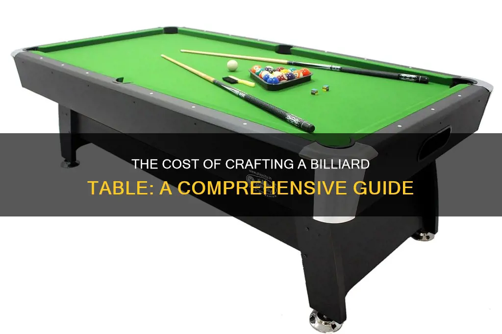 how much is a billiard table