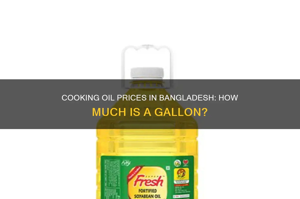 how much is a gallon of cooking oil bangladesh