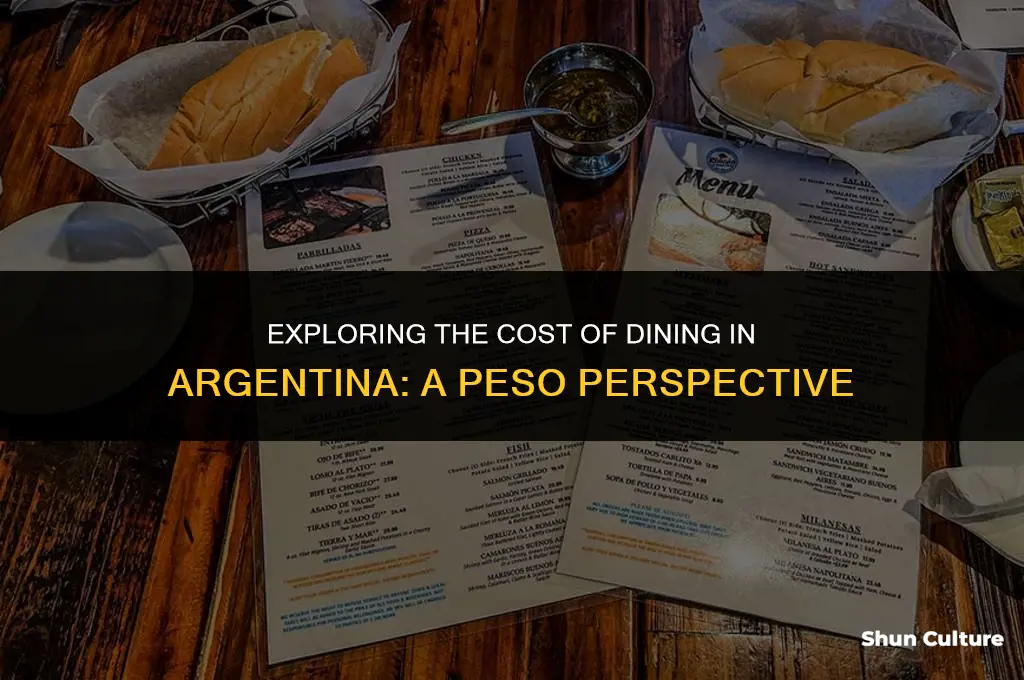how much is a meal in argentina pesos