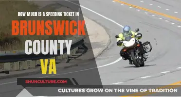 Speeding Ticket Costs in Brunswick County, VA