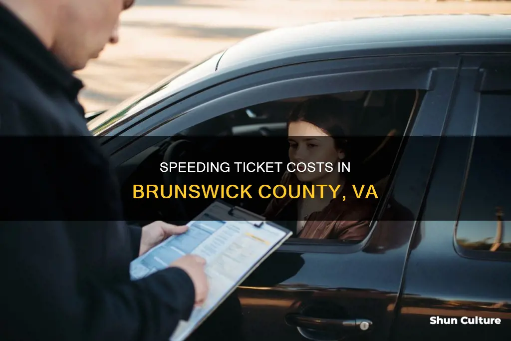 how much is a speeding ticket in brunswick county va