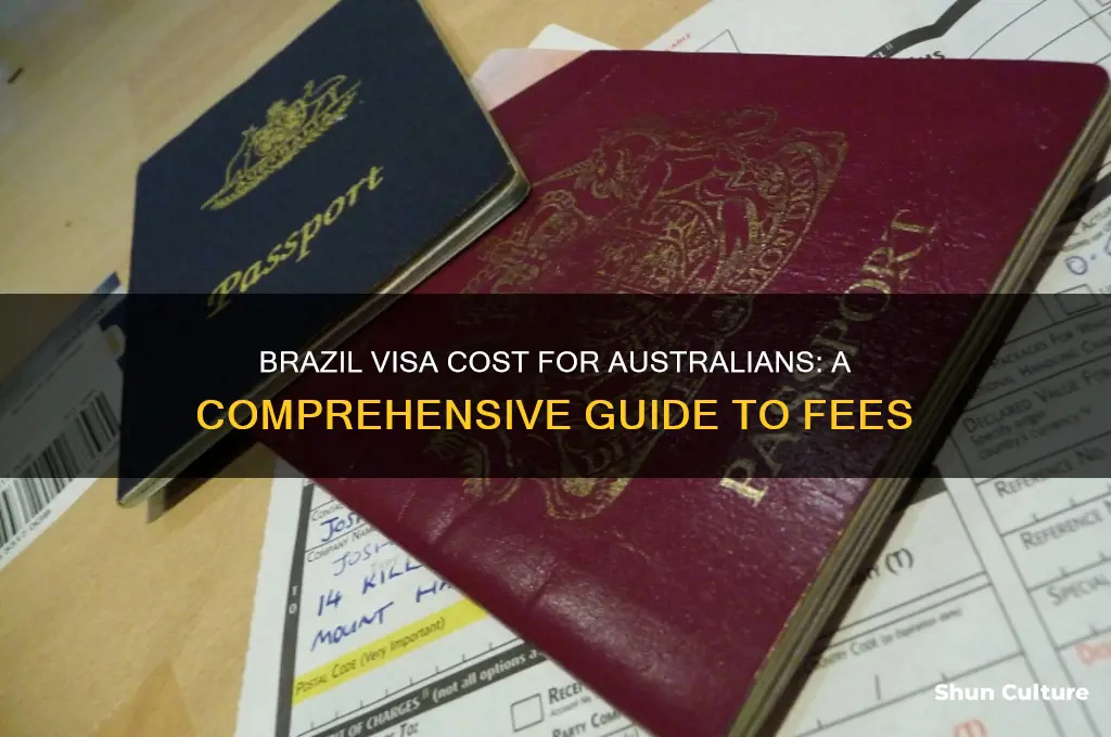 how much is a visa to brazil from australia