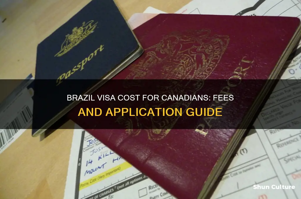 how much is a visa to brazil from canada