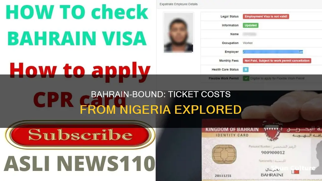 how much is bahrain ticket from nigeria