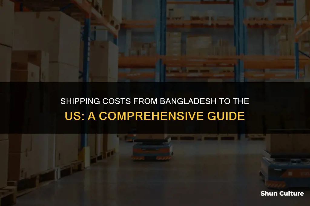 how much is hipping from bangladesh to the us