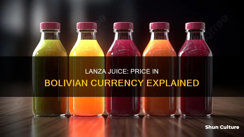 how much is lanza juice in bolivian currency