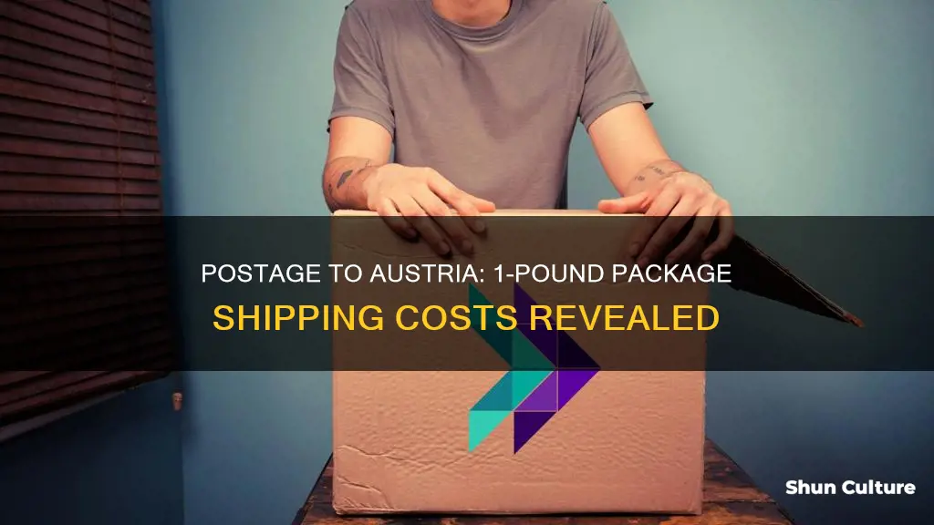 how much is postage for 1 pound package to austria