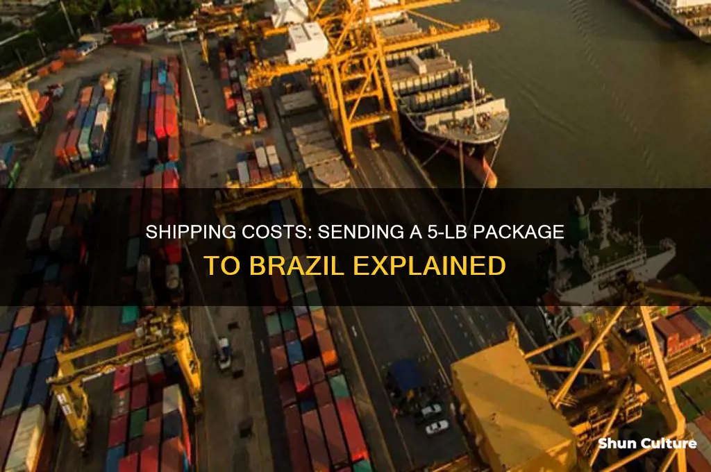 how much is send.a package of 5 lbs to brazil