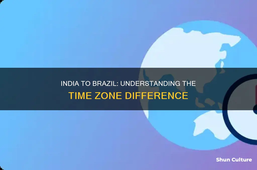 how much is the time difference between india and brazil