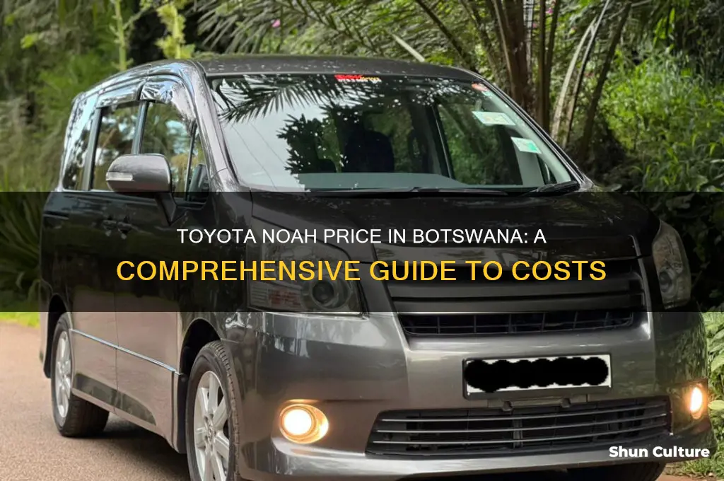 how much is toyota noah in botswana
