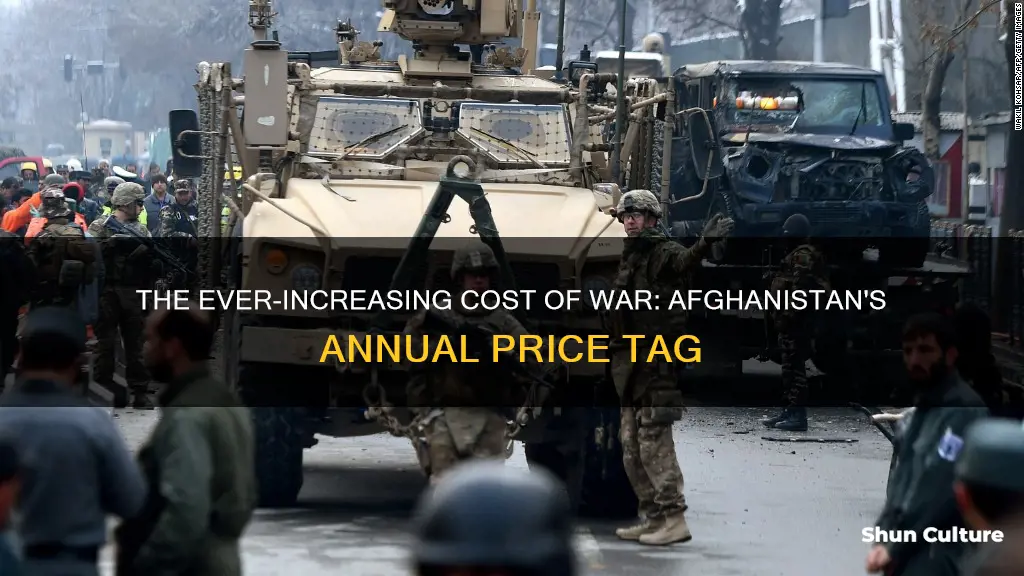 how much is war in afghanistan cost sing every year