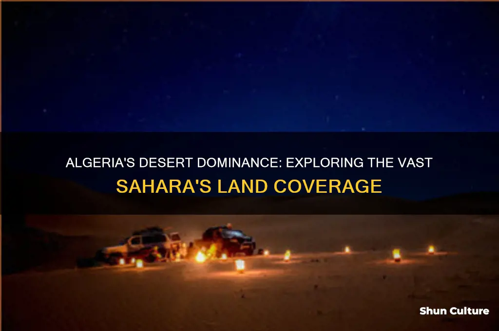 how much land is desert in algeria