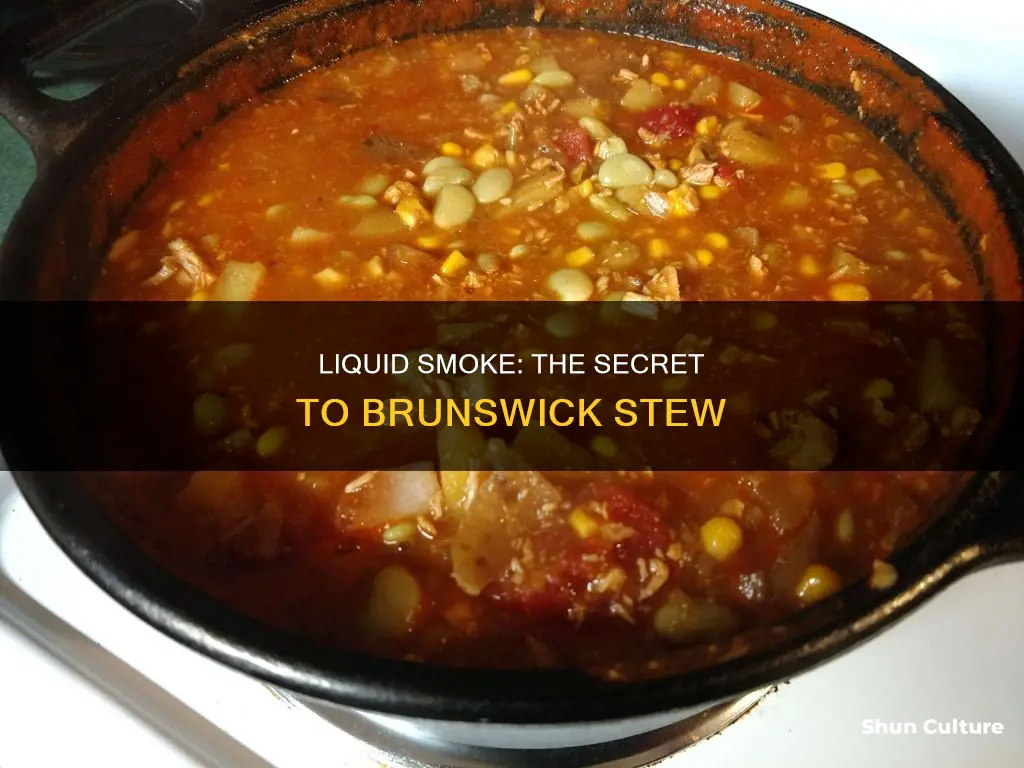 how much liquid smoke use brunswick stew