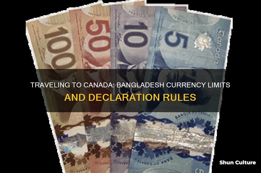 how much money can I carry from bangladesh to canada