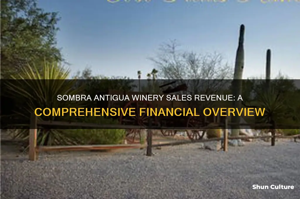 how much money sales sombra antigua winery