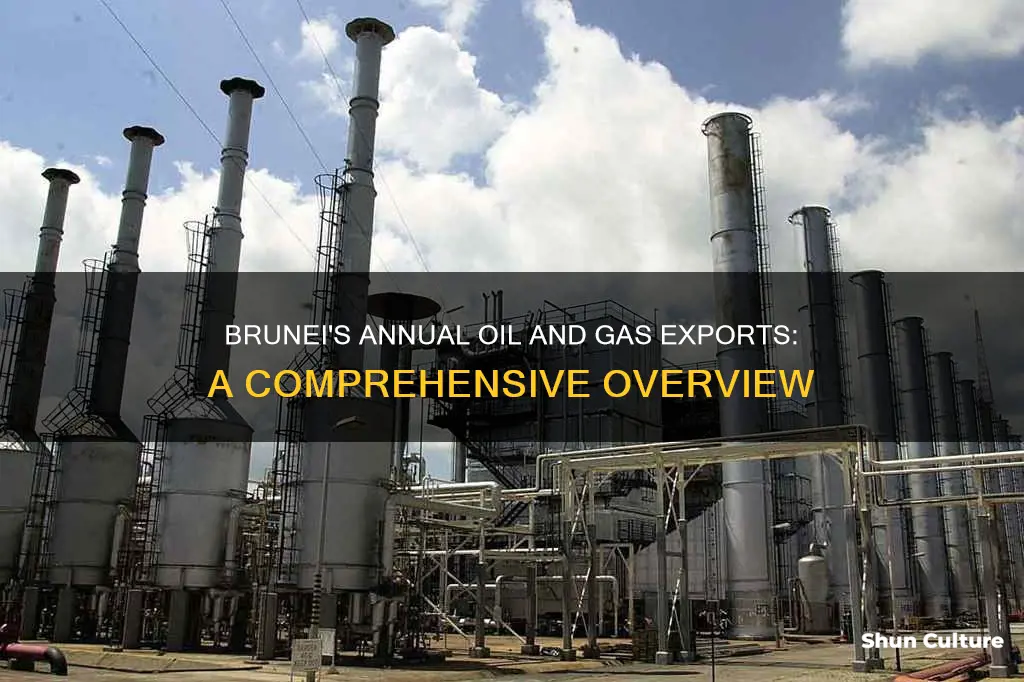 how much natural gas and oil does brunei xport yearly