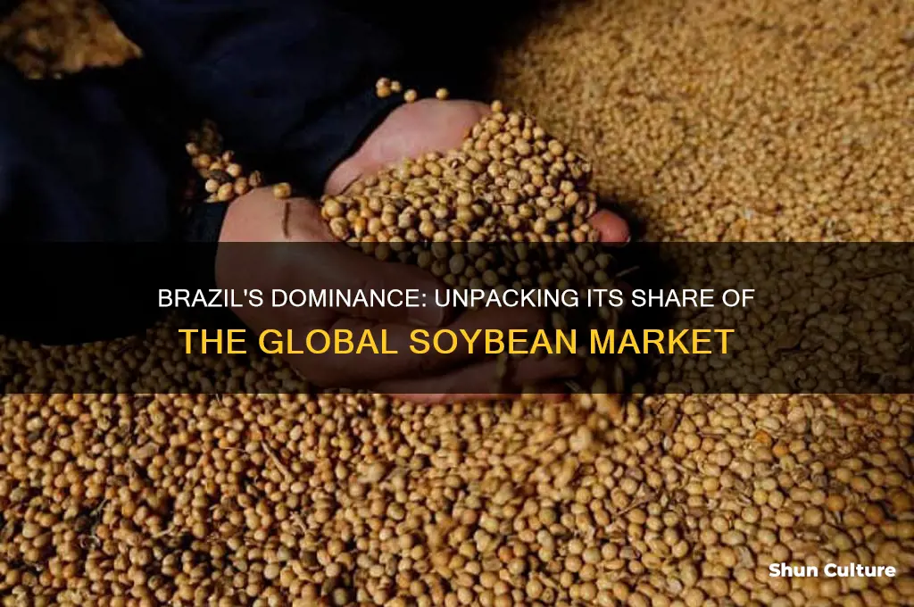 how much of the soybean market does brazil take up