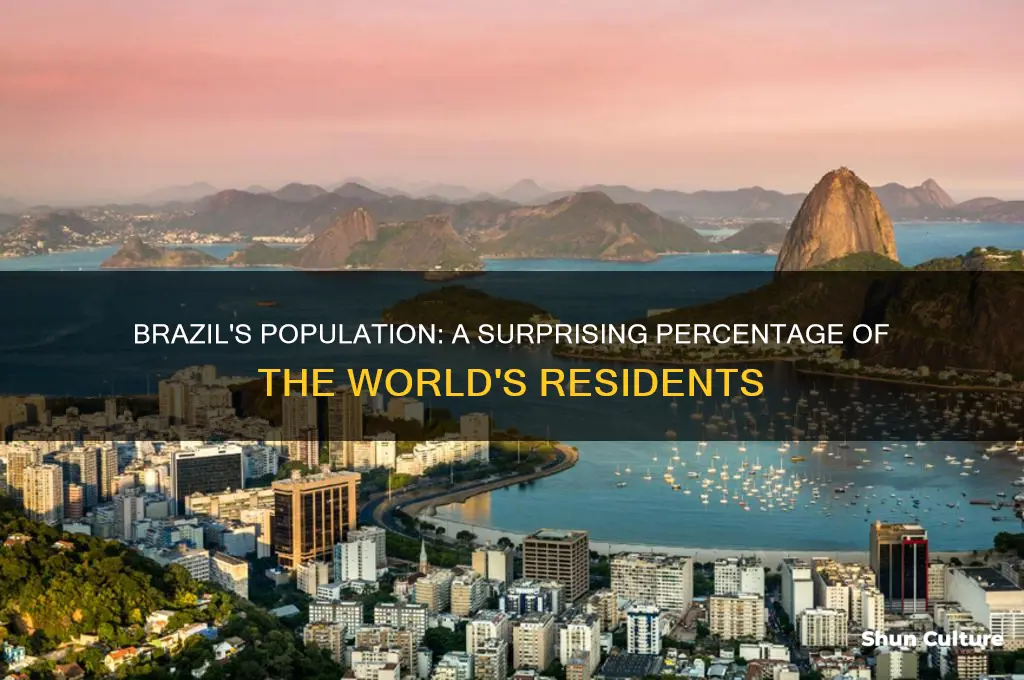 how much percentage of world population lives in brazil