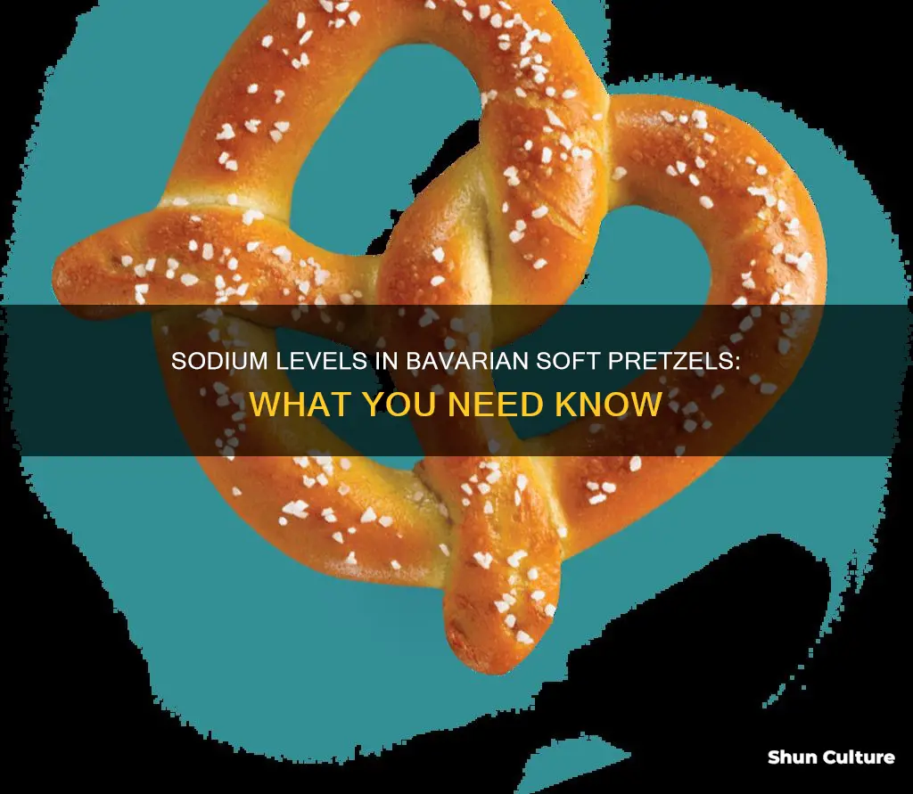 how much sodium is in a bavarian soft pretzel