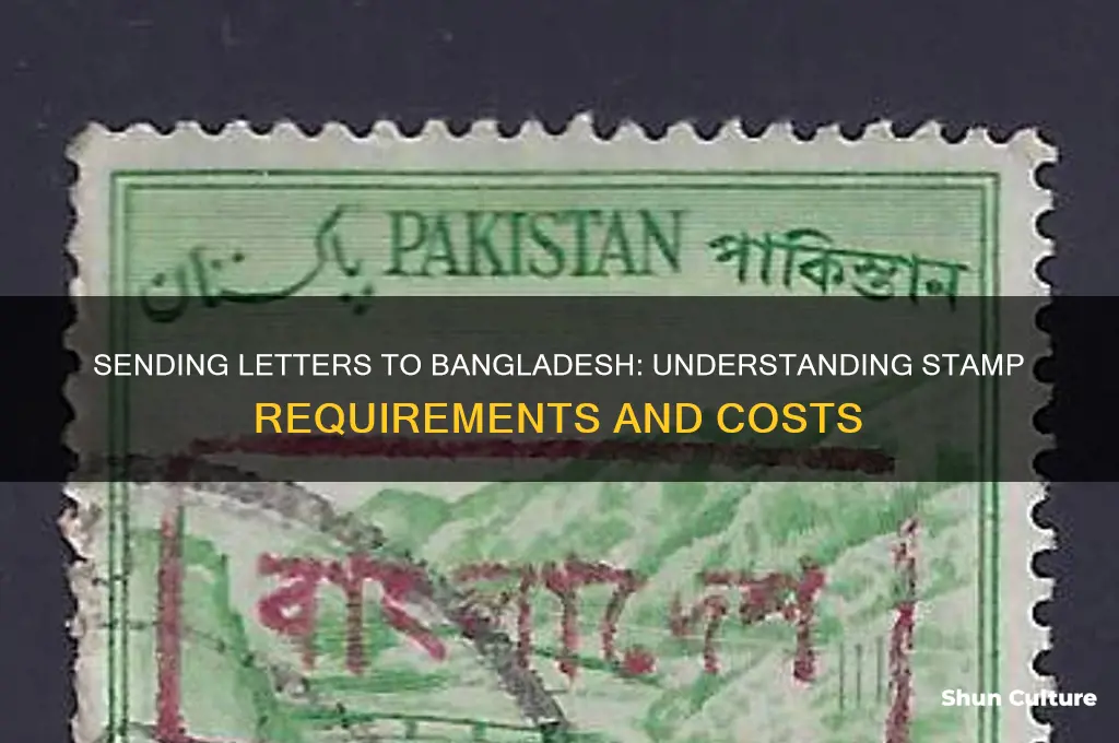 how much stamp need to send a litter to bangladesh