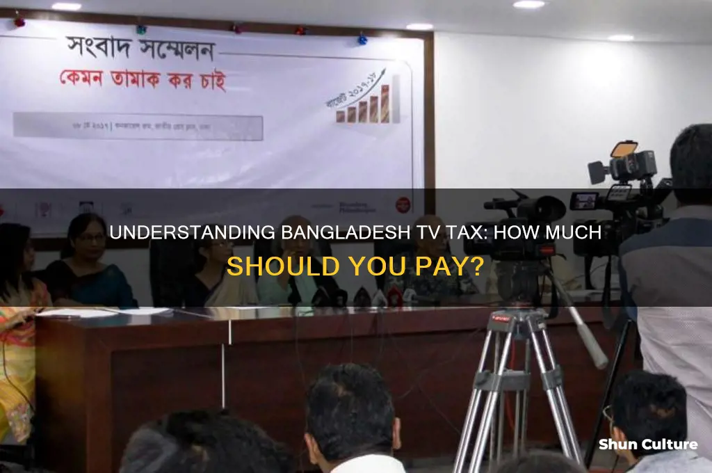 how much tax to pay in bangladesh for television