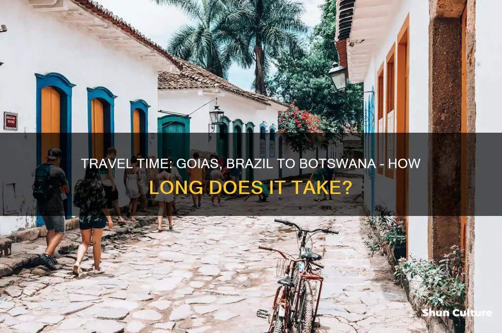 how much time is it from goias brazil to botswana