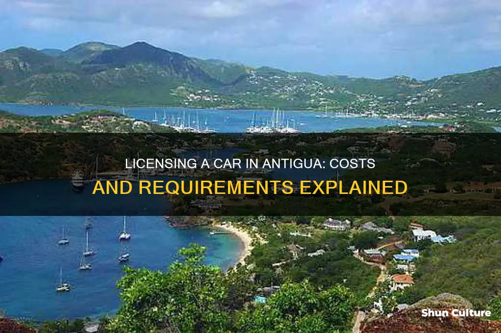 how much to license a car in antigua