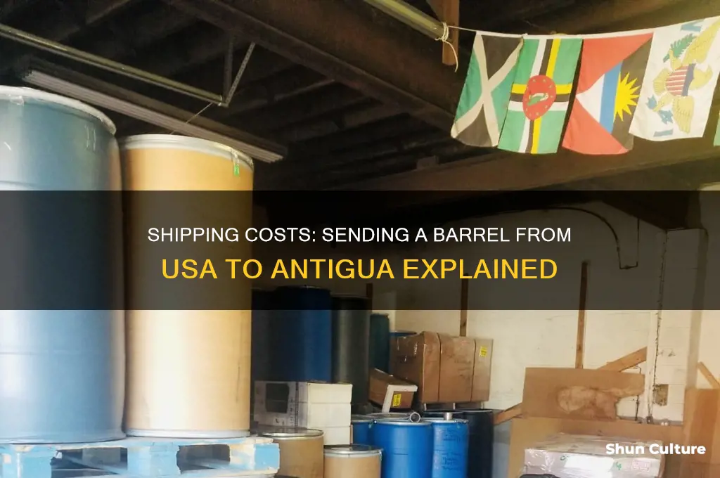 how much to send a barrel from usa to antigua