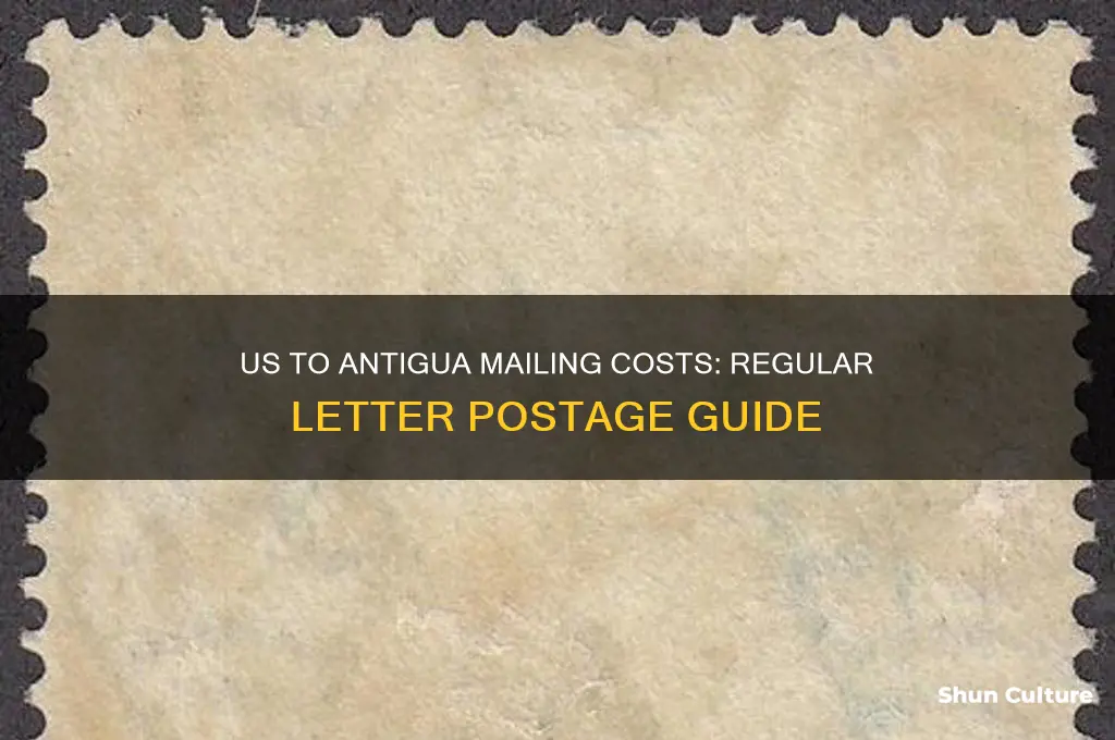 how much to send regular letter from usa to antigua