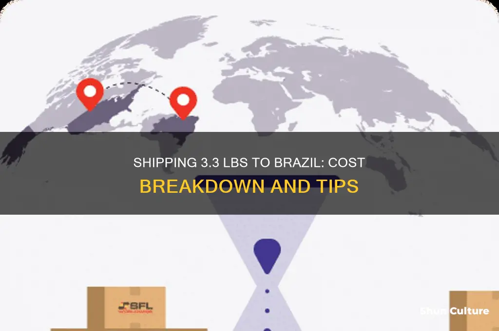 how much to ship 3.3 lbs to brazil