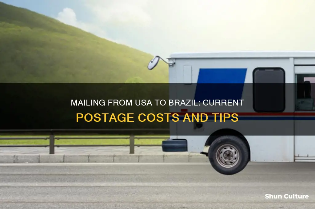 how much topost a letter from usa to brazil