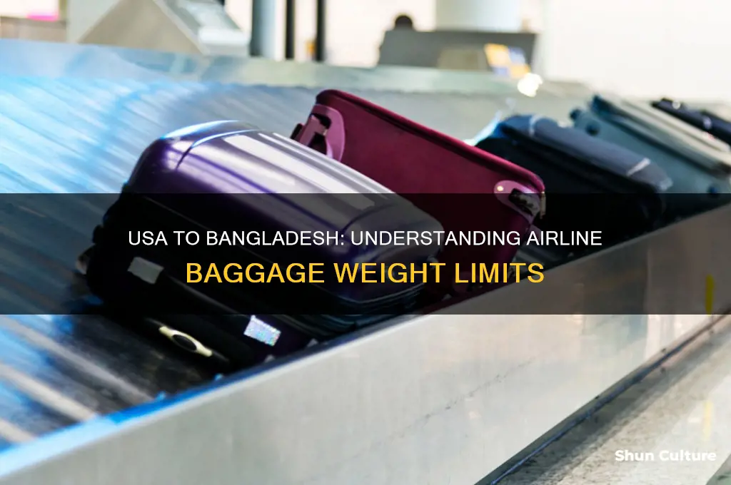 how much weight allowed from usa to bangladesh