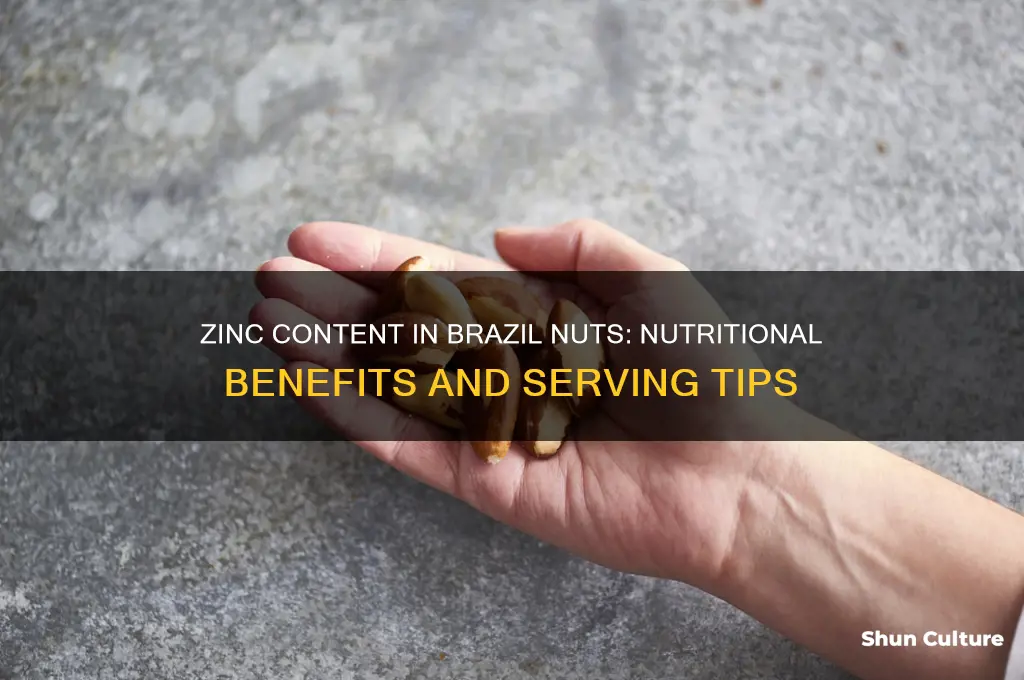 how much zinc in brazil nuts