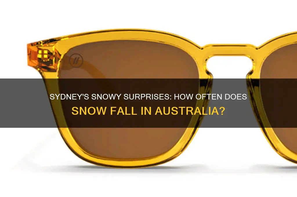 how often does it snow in sydney australia